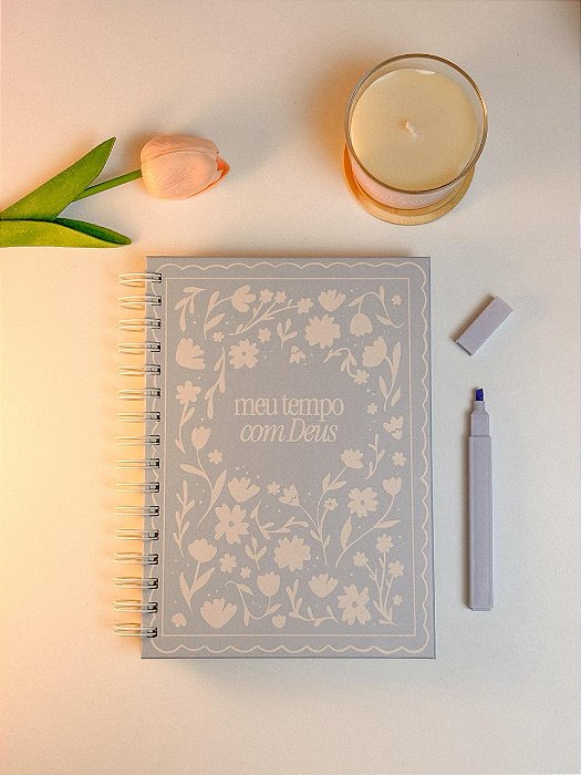 Caderno Devocional Jardim Secreto Azul