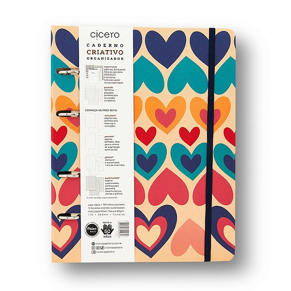 Caderno Criativo Argolado Pautado 17x24 Brisa Romance Cicero