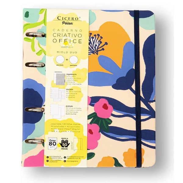 Caderno Argolado Office Duo Pautado&Pontado A5 Pólen Cicero