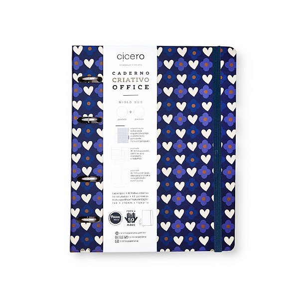 Caderno Argolado Office Pautado& Pontado A5 Ladrilhos Cicero