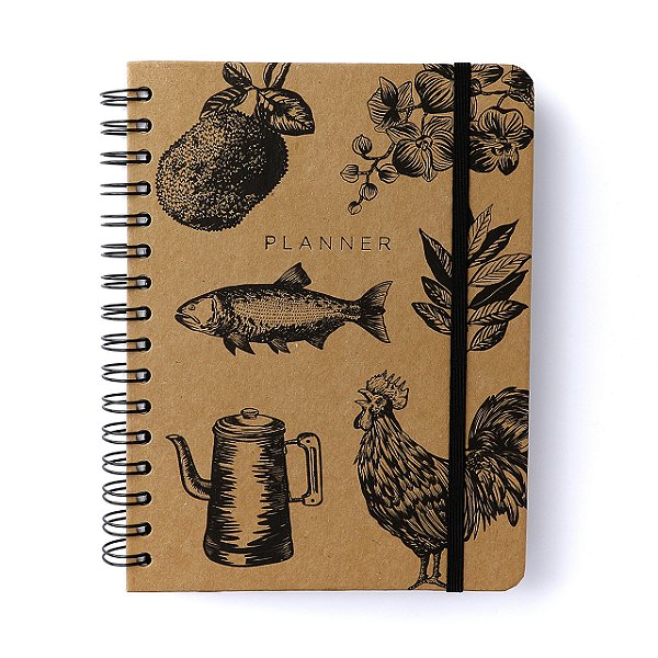 Planner Permanente Wire-O Semanal Notas A5 Cicero Kraft 2024
