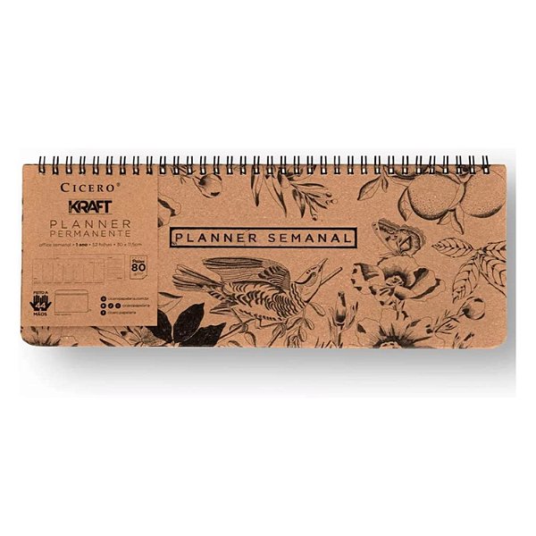 Planner Office Permanente Semanal 30 x 11,5 Kraft - Cicero