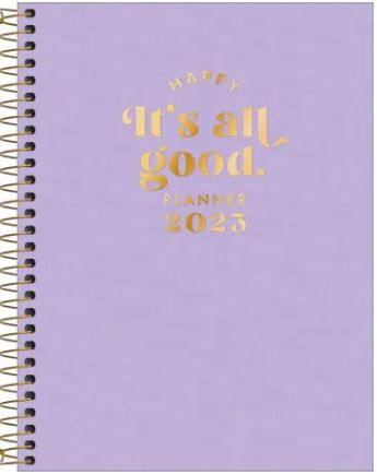 Planner Espiral 17,7 x 24 Happy Lilás 2023 Tilibra