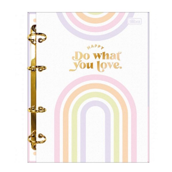 Caderno Argolado Cartonado Colegial Happy 160 fls Tilibra