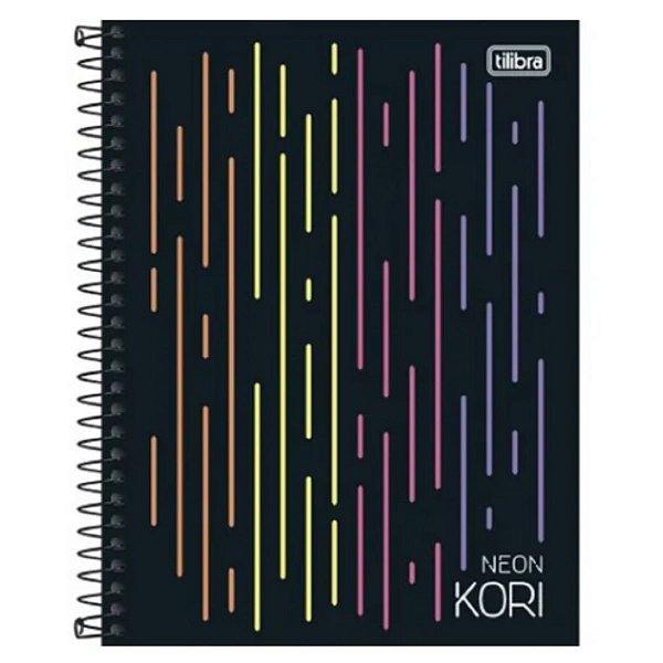 Caderno CD Colegial 1 Matéria 80 Folhas Neon Kori - Tilibra