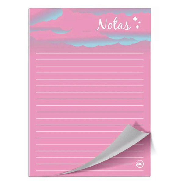 Bloco Destacável Notas Pautado Rosa com 30 Folhas - DAC