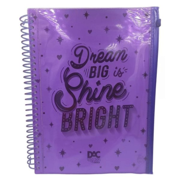 Caderno Universitário Color Bubble Roxo10 Matérias 160f DAC