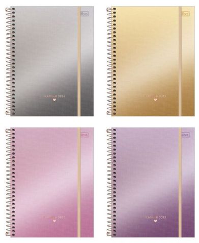 Planner West Village Metalizado 2023 80 fls 17,7x24 Tilibra