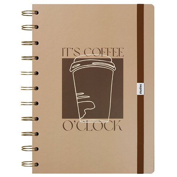 Caderno Universitário Coffee 20x28 110 Fls Pautado - Studies