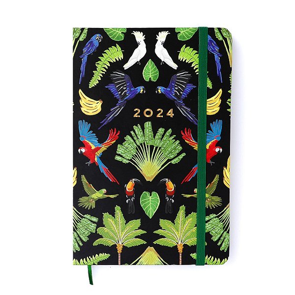 Agenda Planner 14x21 Semanal Datado 160 Fls - Pássaros 2024