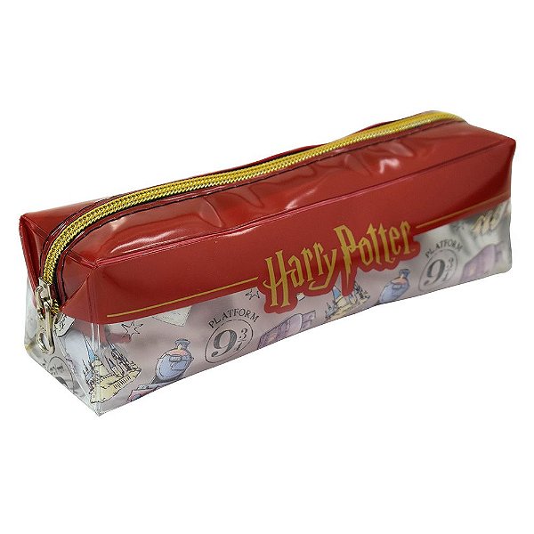 Estojo M em PVC Cristal com Zíper Harry Potter - DAC