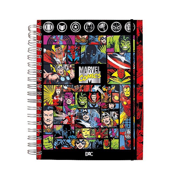 Caderno Smart Universitário 80Fls Reposicionáveis Marvel DAC
