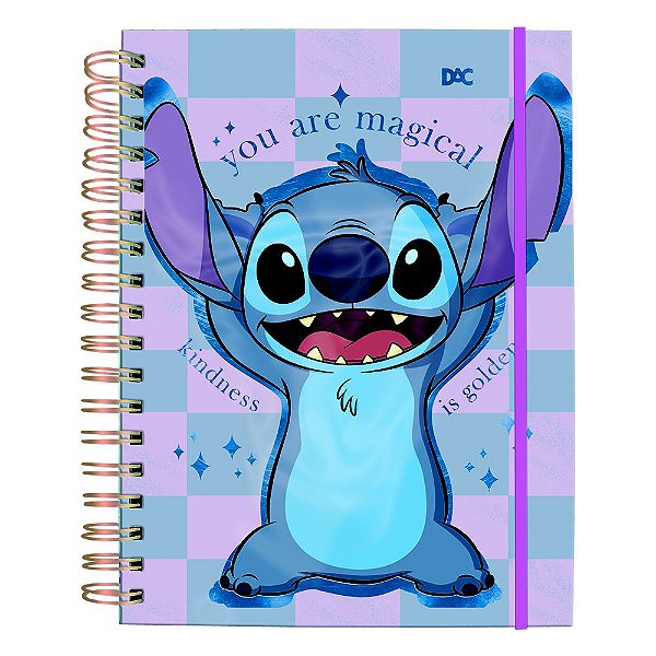 Caderno Smart Universitário 80Fls Reposicionáveis Stitch DAC