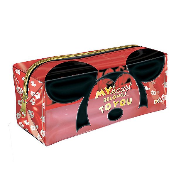 Estojo Grande em PVC Cristal Mickey - DAC