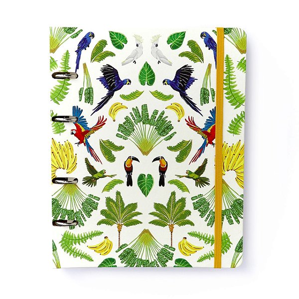 Caderno Criativo Argolado 17x24 Pautado Cicero Pássaros 2024