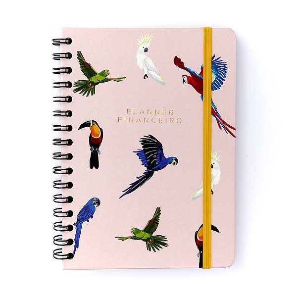 Planner Permanente Financeiro Wire-O 14x21 Cicero - Pássaros