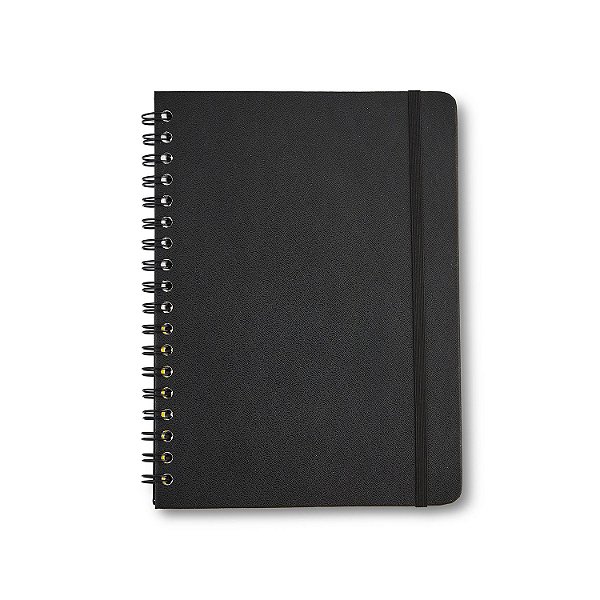 Caderno Espiral Colegial Pautado 17x24 Cicero Clássico Preto