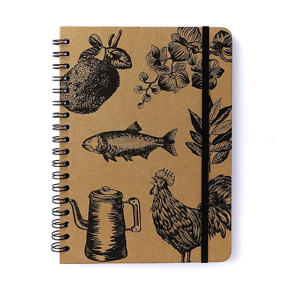 Caderno Espiral Colegial Pautado 17x24 Cicero - Kraft