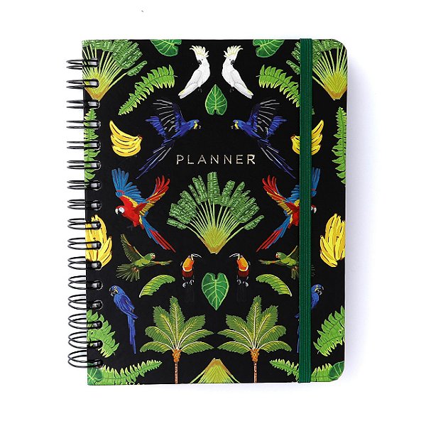 Planner Permanente Wire-O Semanal Notas A5 Cicero - Pássaros