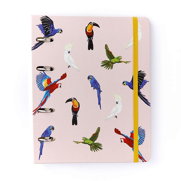 Caderno Criativo Office Pautado e Pontado A5 Cicero Pássaros