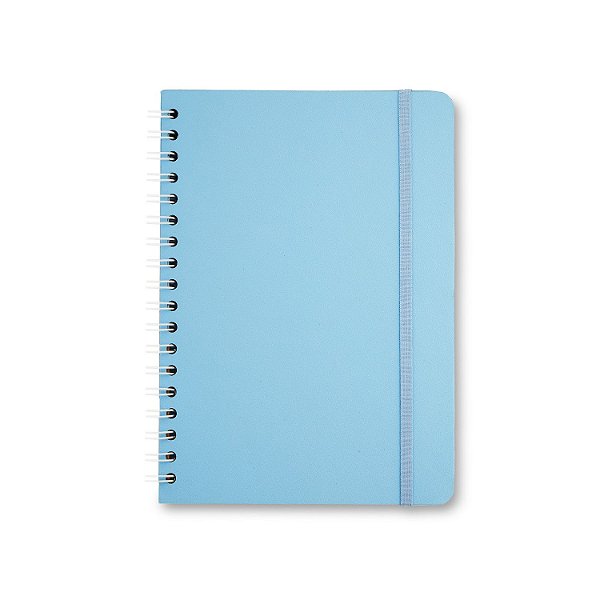 Caderno Espiral Colegial Pautado 17x24 Cicero - Azul Pastel