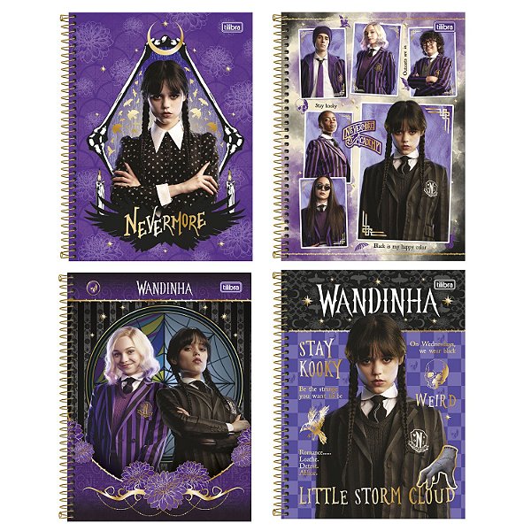 Caderno Universitário 10 Matérias c/Tilibra Connect Wandinha