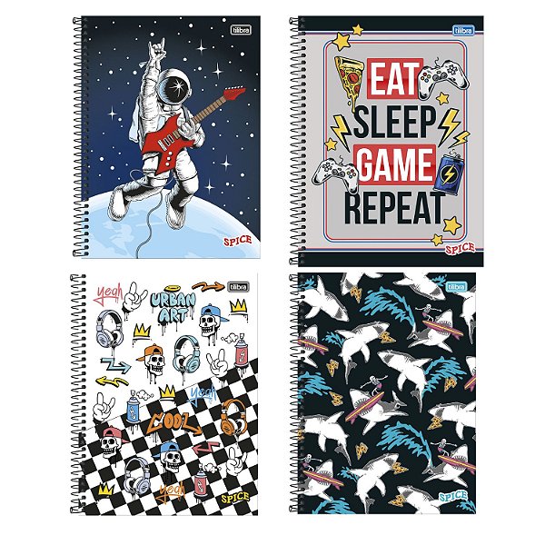 Caderno Universitário 10 Matérias Tilibra - Spice Masculino