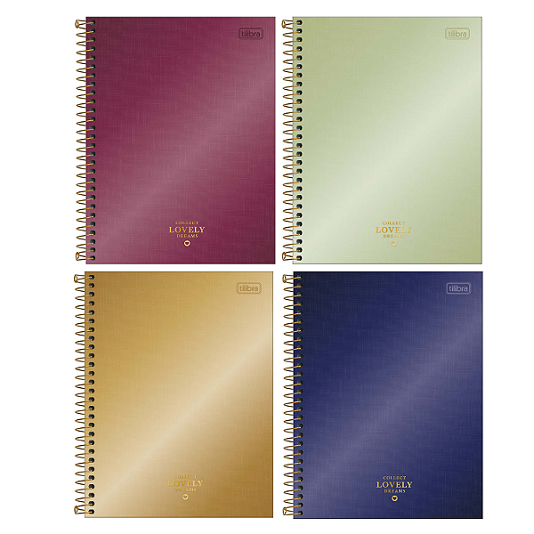Caderno Colegial 10 Matérias Tilibra West Village Metalizado