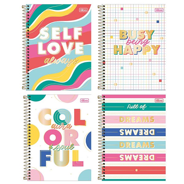 Caderno Espiral CD Colegial 10 Matérias Tilibra - Be Nice