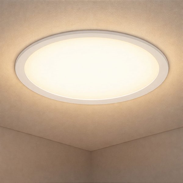 PAINEL LED 24W EMBUTIR REDONDO 3000K 29CM