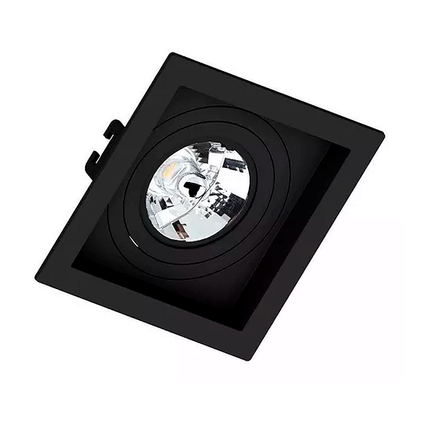 SPOT EMBUTIR QUAD P/1 LAMP AR70 GU10 PT