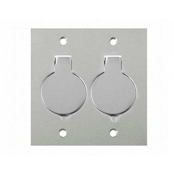 PLACA 4X4 UNHA P/ 2 TOM UNIV ALUMINIO PISO