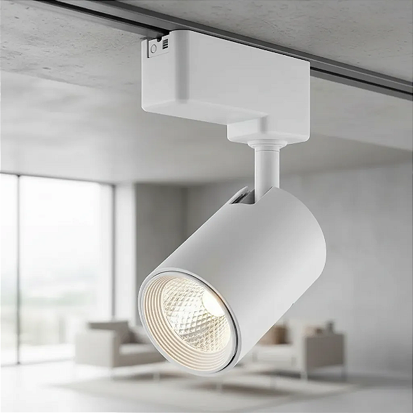 SPOT LED TRILHO BRANCO 7W 3000K BIV