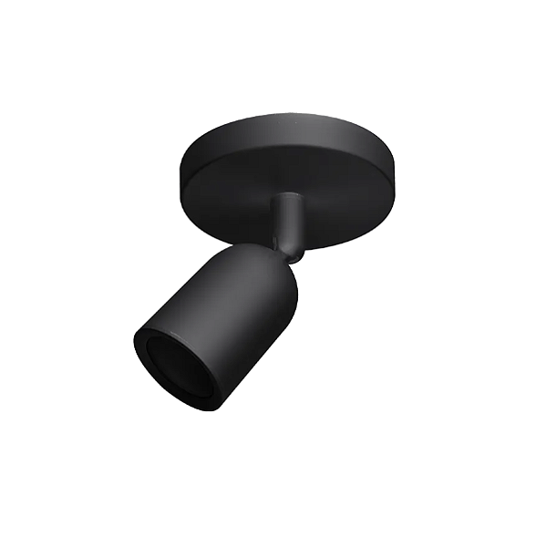 SPOT SOBREPOR P/ LAMP MR16 PT C/CANOPLA