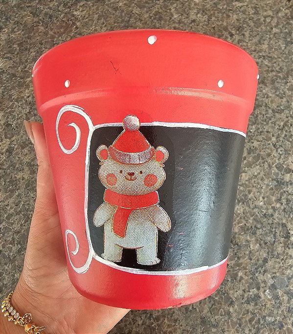 VASO LOUSA URSO VERMELHO POTE 11