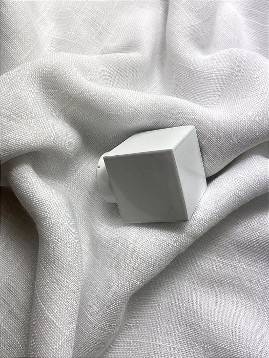 Ponteira Quadrada Branco Alumínio - 19mm