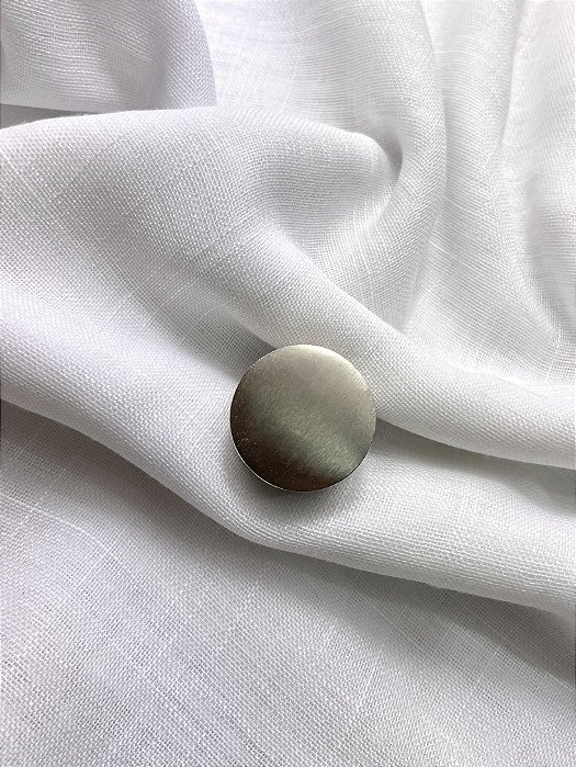 Ponteira Tampa Aço Escovado Alumínio - 19mm