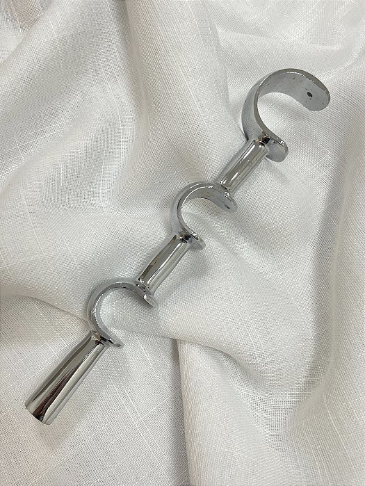 Suporte Simples Triplo Cromado - 19mm