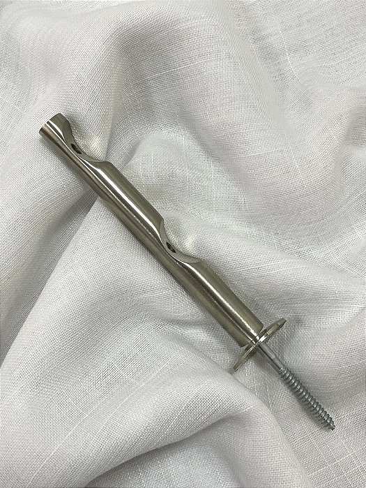 Suporte Palito Duplo Aço Escovado - 19mm