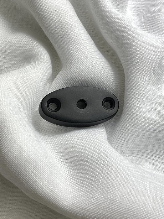Roseta Oval Preta - 19mm