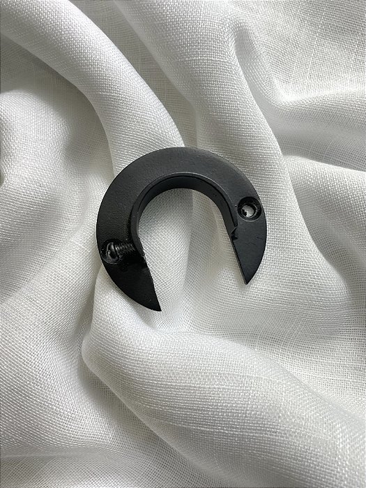 Suporte Simples Flange Preta - 19mm