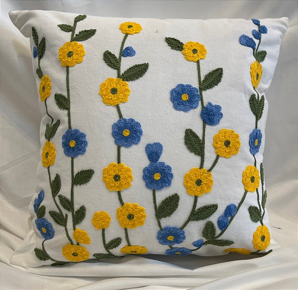 Capa de Almofada Linho - Floral