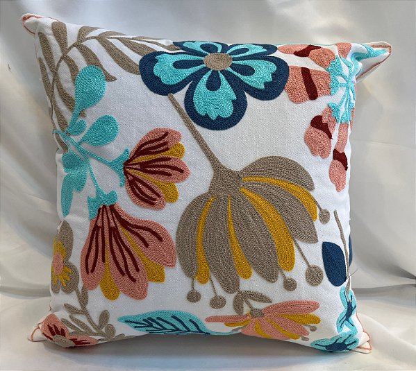 Capa de Almofada Linho - Chuva de Flores