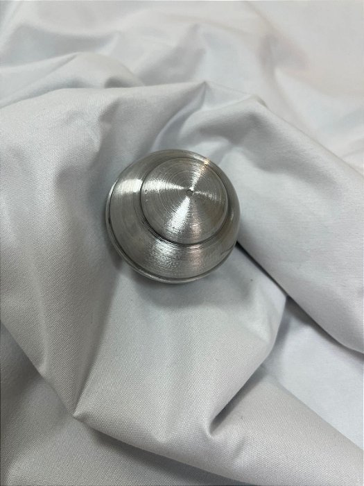 Ponteira Bola Oca Aço Escovado - 19mm