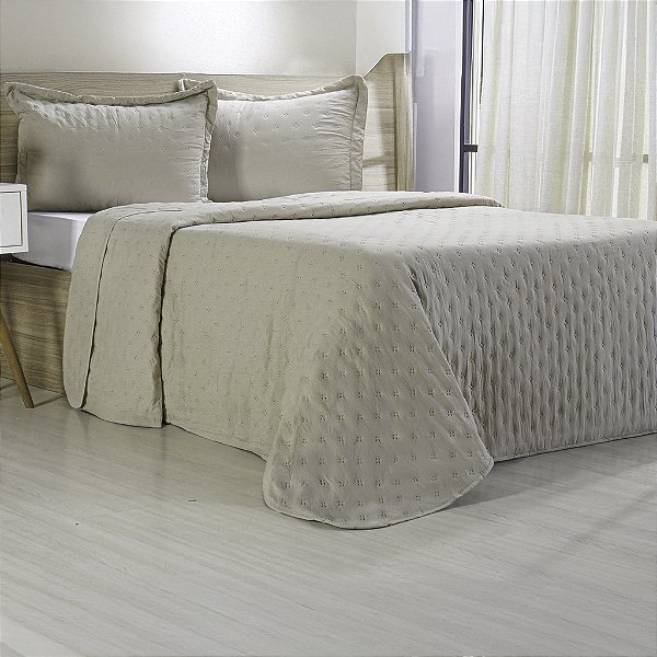 Kit Colcha Miraggio Queen Areia Rosada / 3 Peças