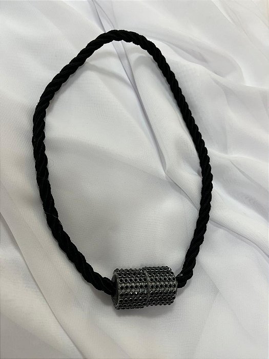 Abraçadeira Infinity Redonda c/ Imã Preta