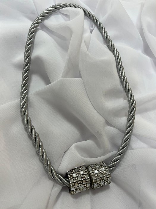 Abraçadeira Infinity Redonda c/ Imã Prata