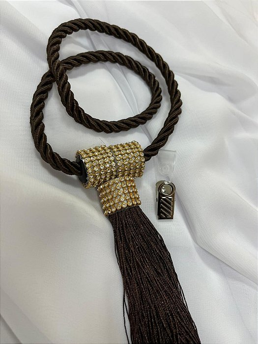 Abraçadeira Infinity c/ Imã e Franja Imbuia