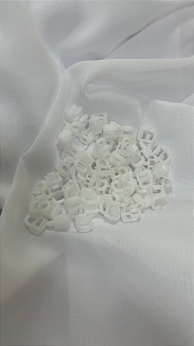 Deslizante Click Maxi Pra Cortina De Trilho Suíço Branco