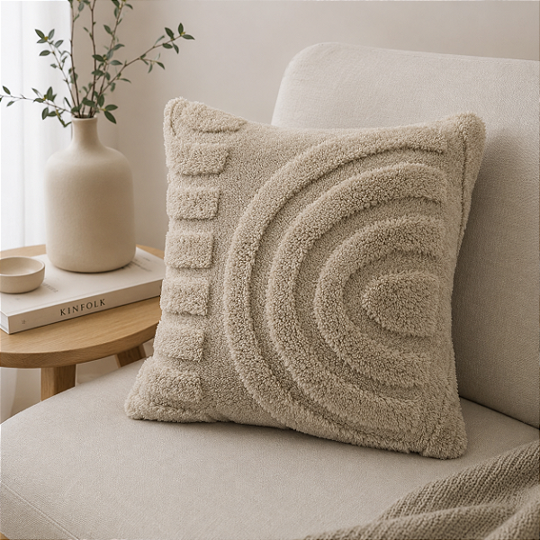 Capa de Almofada Soft Pecã - 45x45